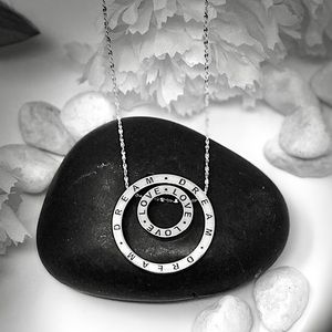 Sterling Silver “Dream & Love” Necklace